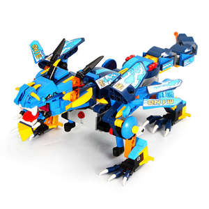 Moule roi 13018 APP Version RC Thunder Battle Dragon (Blue Dragon) <span class=keywords><strong>Dinosaure</strong></span> Télécommande Blocs de Construction pour Enfants Jouets - Product Image 1