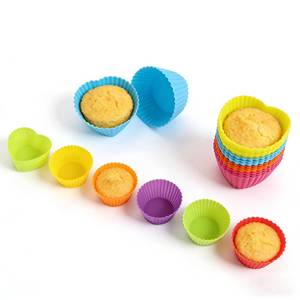 Moules en silicone antiadhésifs en forme de cœur, réutilisables, pour cupcakes et muffins, outils de pâtisserie, doublures pour gâteaux - Product Image 4