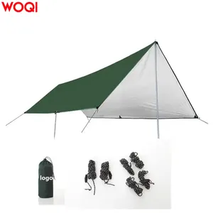 Woqi Manufacturer High品質Ripstop Waterproof Rip Resistant Camping雨フライTarp TentカバーHammockタープ