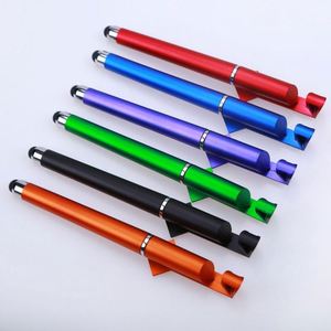 Personalized QR Code LOGO Custom Corporation Office Writing Black Gel Ink Stylus Pen square Clip <b>Phone</b> Stand Promotional Metal - Product Image 1