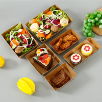Witte Pet Deksel Kartonnen Feestdozen Custom Formaten Verschillende Kleuren Voor Sandwich Salade Fruit-Reliëf & Mat Gelamineerd Printen