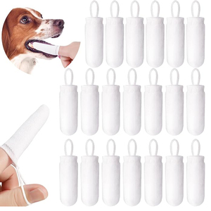 Cepillo de dientes de dedo suave Cepillo de microfibra dental para mascotas para perros - Product Image 1