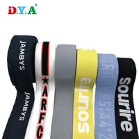 Bande élastique en nylon jacquard doux avec logo de marque coloré en gros pour sous-vêtements homme femme, bande élastique pour boxer