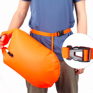 Bouée de natation individuelle en PVC avec airbag, anti-noyade, gonflable facilement, sac étanche, pour adulte - Product Image 3
