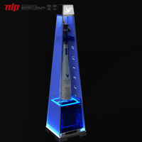Présentoir de Bouteilles de Vin en Acrylique LED Haut de Gamme en Forme de Pyramide TDP pour Boîtes de Nuit et Fêtes