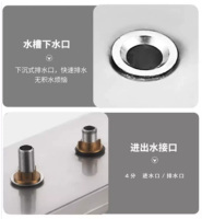 Évier de cuisine double en acier inoxydable 304 fait main, installation en surélevé, avec un ensemble de lave-tasses inclus.