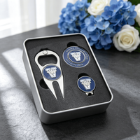 Logo personnalisé, vente en gros en Chine, conception gratuite, outil de réparation de divots de golf de qualité supérieure, ensemble cadeau