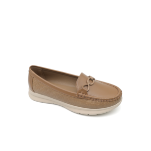 Mocassins pour femmes personnalisés OEM ODM, texture tissée rose, ornés de métal - Product Image 1