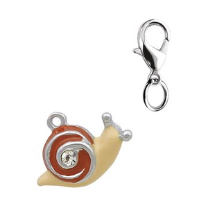 Pendentif Escargot Plaqué Or 18K 25mm - Embouts de Perles et Chaînes en Cuivre - Pour la Fabrication de Bijoux - Product Image 1