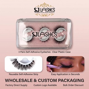 <span class=keywords><strong>Faux</strong></span> <span class=keywords><strong>cils</strong></span> autocollants 3 paires, boîte en plastique transparente avec logo personnalisé, <span class=keywords><strong>faux</strong></span> <span class=keywords><strong>cils</strong></span> réutilisables, fournisseur d'usine en gros - Product Image 6