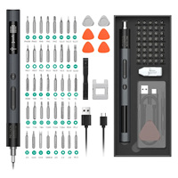 Ensemble de tournevis électriques 50 en 1, batterie rechargeable, moteur sans balais, 3 réglages de couple, lumière LED pour la réparation d'ordinateurs