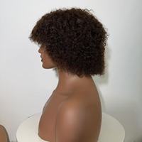 Perruque Afro en Cheveux Humains Brésiliens, Petites Boucles Volumineuses, Prête à Porter, Fabriquée à la Machine, Densité 150%, Usage Quotidien