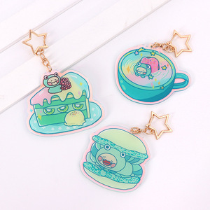 Laser cắt nhựa Móc khóa logo rõ ràng minh bạch Móc Khóa Đôi in quyến rũ tùy chỉnh <span class=keywords><strong>Acrylic</strong></span> Holographic dễ thương <span class=keywords><strong>Keychain</strong></span> - Product Image 3