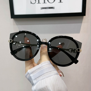 Gafas de Sol de celebridad en línea para mujer Street Beat TIDE discoteca gafas de sol de playa a prueba de rayos UV verano personalidad moda cara pequeña - Product Image 4