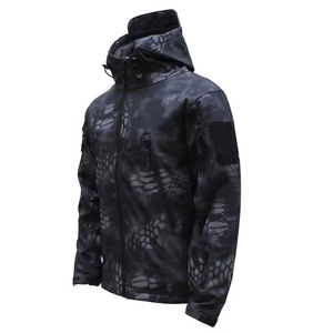 Veste imperméable coupe-vent à capuche pour homme grande taille avec fermeture éclair, vêtements de sport pour la randonnée en plein air, logo personnalisé sur le devant - Product Image 3