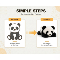 Fabricant de jouets en peluche personnalisés en forme d'ours panda, prototypage rapide, poupée panda douce, mascotte commerciale, en gros, faible teneur en coton PP, anti-stress