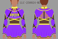 Uniformes de cheerleading en tissu à manches longues, personnalisés avec des strass scintillants, logo gratuit, costumes