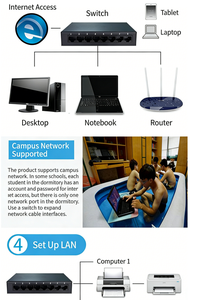 Commutateur réseau 24 ports 10/100 Mbps avec QoS VLAN, boîtier en fer, 24 ports RJ45, Ethernet rapide pour entreprise, vente chaude en usine - Product Image 6