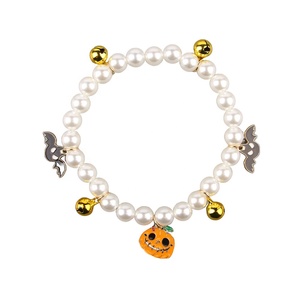 Collares de lujo para mascotas de Halloween con campana Nuevo diseño Peal <span class=keywords><strong>Ghost</strong></span> Pumpkin Plástico sólido para gatos y perros - Product Image 6