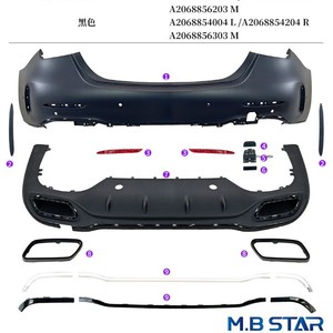 Rear Bumper A2068850803 For Mercedes-Benz C-Class W206 2022+ Sport Version ABS Plastic Body Kit - Product Image 3