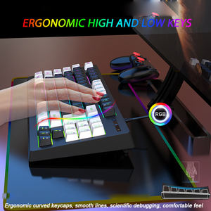 <span class=keywords><strong>Clavier</strong></span> de jeu pour PC à 68 touches avec éclairage RVB, mécanique, interface 2,4 GHz, connexion de type C, trois modes avec capuchons de touches, produit pour les joueurs - Product Image 5