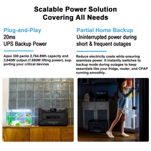 Bluetti ep500pro apex300 nhà máy điện 3000W 220V Máy phát điện dự phòng Pin tất cả trong một năng lượng mặt trời Máy phát điện - Product Image 3