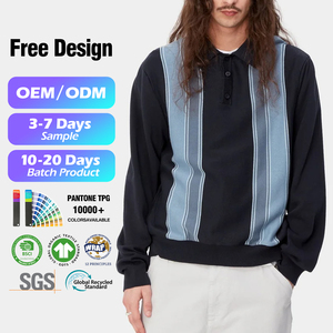 Polo de invierno personalizado para <span class=keywords><strong>hombre</strong></span> Polo de manga larga para <span class=keywords><strong>hombre</strong></span> Polo suelto <span class=keywords><strong>gordo</strong></span> a rayas Suéter de <span class=keywords><strong>punto</strong></span> para <span class=keywords><strong>hombre</strong></span> - Product Image 1