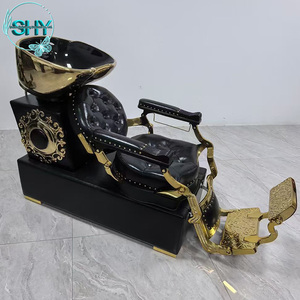 Estación de champú de salón <span class=keywords><strong>antiguo</strong></span> de alta calidad profesional, silla de champú, silla lavadora, silla para lavar el cabello con cuenco - Product Image 5