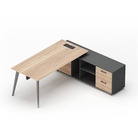 Bureau de direction en bois de luxe moderne en forme de L, convertible et extensible, taille personnalisable, pour usage domestique ou professionnel