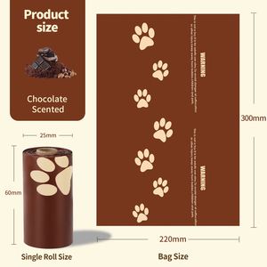 Bolsas para Desechos de Mascotas 2025, Nuevas, Personalizadas, Biodegradables, a Prueba de Fugas, Extra Gruesas, con Aroma a Chocolate - Product Image 6