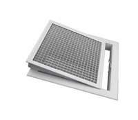 Grille de retour carrée en aluminium pour système de ventilation CVC, design industriel moderne pour salon