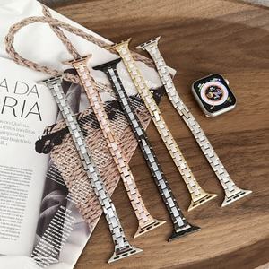 Bracelet de montre réglable en acier et résine de luxe pour Apple Watch Ultra 3 49 mm, séries 11, 10 et bracelet de remplacement de 20 mm - Product Image 1
