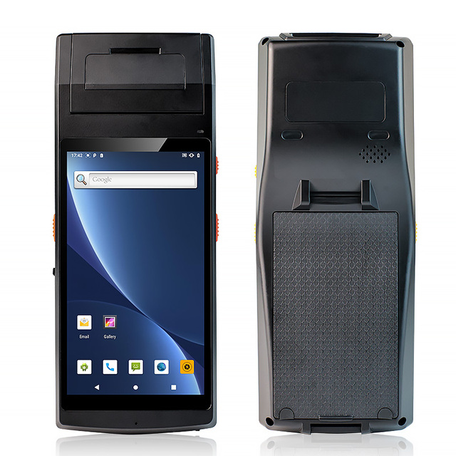 Touch Screen Handheld All in One Terminal Portable Android PDA Integrated 58mm Thermal Printer for Logistics Retail Store