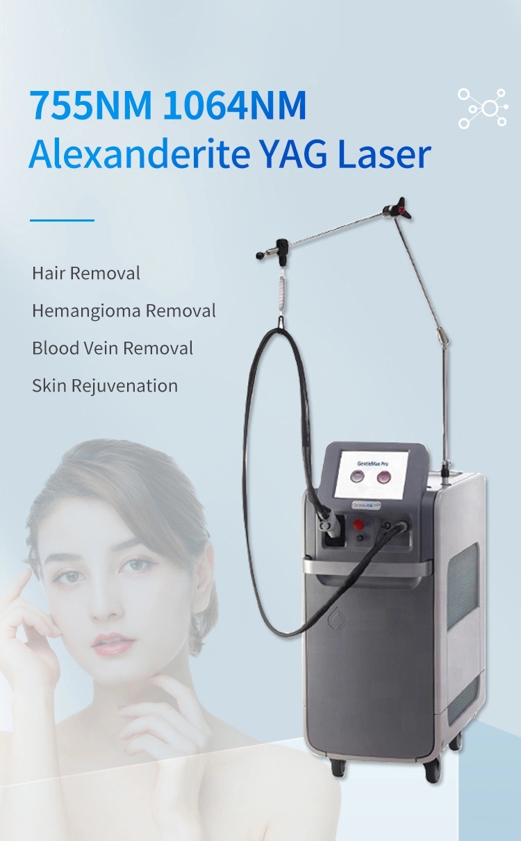 High End Nd YAG Laser Fiber Optics Painless Hair Removal Machine 755nm 1064nm Permanent Hair Removal Skin Whitening Equipment