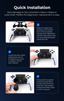 Module de remplacement de joystick 3D pour PS5, remplacement de la manette DualSense Edge avec pièces en plastique et en métal