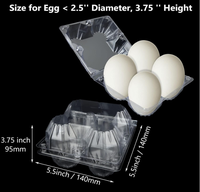 Cartons d'œufs en plastique Cartons d'œufs réutilisables en vrac pour poulet dinde canard Carton d'œufs transparent vide pour le stockage au réfrigérateur