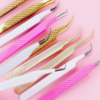 Pinces à cils Vetus Volume à pointes en fibre, sensation confortable, pour extensions de cils