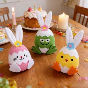 Nuevos Adornos de Peluche de Conejito, Pollito y Rana para Pascua y Navidad, Muñecos de Gnomo con Huevo y Flor, Decoración Festiva para el Hogar, Venta al por Mayor de Fábrica - Product Image 4