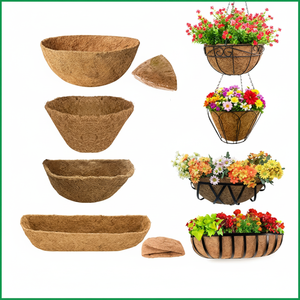 Cesta de hojas de palma de coco de diseño moderno para jardín, en varios tamaños - Product Image 3