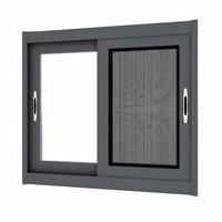 Fenêtre coulissante panoramique en aluminium à double vitrage Low-E à rupture de pont thermique, taille personnalisée, pour jardin et villa