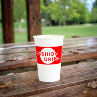 Gobelets en papier simple couche pour café 8oz/9oz/10oz/12oz/16oz/20oz/22oz avec logo personnalisé, résistants aux brûlures, impression personnalisée