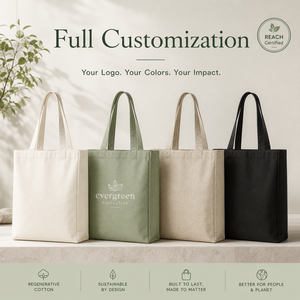 Borsa Tote in Cotone Rigenerato Multi-Tasca, Borsa Promozionale Sostenibile, Borsa Ecologica per lo Shopping, Logo Personalizzato, Vendita all'Ingrosso - Product Image 3