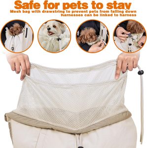 Sac de transport pour chien et chat jusqu'à 9 kg, sac à bandoulière pour chiot, sac à main pour animaux de compagnie avec sangle d'épaule, mains libres pour les voyages - Product Image 4