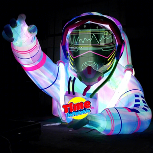 Modèle publicitaire géant gonflable pour festival de musique, Astronaute avec lumières LED, Personnage de dessin animé en PVC étanche, Personnalisable - Product Image 1