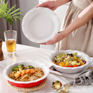 Teglia in Ceramica per Torte e Pizza, Modello per Dolci, Adatta al Microonde, Resistente alle Alte Temperature, Design Moderno, Piatto Fondo - Product Image 2