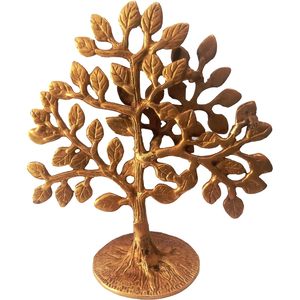 PARIJAT artisanat moderne en laiton arbre vie Table décor à la maison doré arbres généalogiques Plaque fabriqué à la main bureau décor et accessoire - Product Image 5