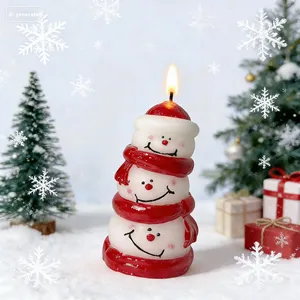 Nueva Serie Navideña de Velas Aromáticas Personalizadas, Velas de Navidad con Diseño de Santa Claus, Muñeco de Nieve y Árbol de Navidad - Product Image 2