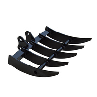 Ensemble complet d'accessoires pour mini-excavatrice, râteau de haute qualité, design durable avec dents