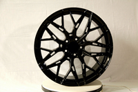 Jantes de voiture de course OEM/ODM de haute qualité, 18-19 pouces, en alliage noir brillant, moulées sous faible pression, 5X114.3 5X112, multi-rayons