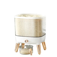 Sesame Creative Design Récipient de cuisine Farine Sucre Sel Distributeur d'aliments solides Type de presse Accès Seau à riz étanche à l'humidité